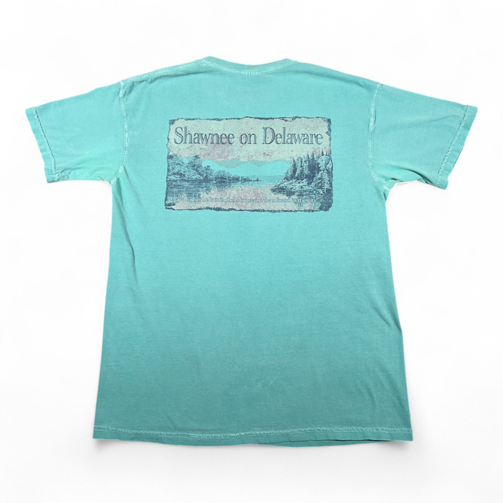 Shawnee Delaware Shirt Adult MEDIUM Green Outdoor Mountain Nature Landscape